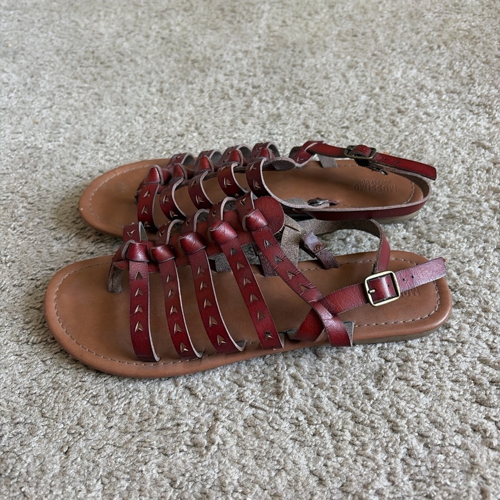 Mossimo Supply Co. Red Strappy Gladiator Sandals